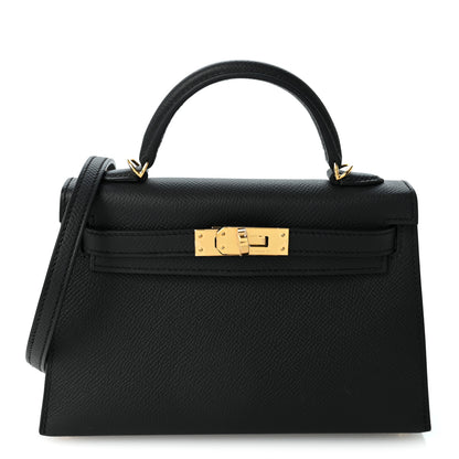 Hermes Epsom Mini Kelly Sellier 20 Black 1 of 11