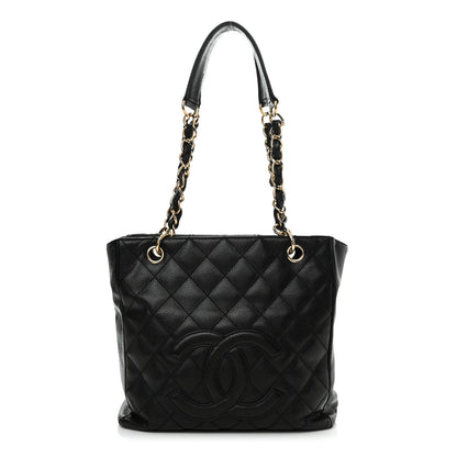 Chanel Caviar Quilted Petit Shopping Tote PST Black 1 of 13