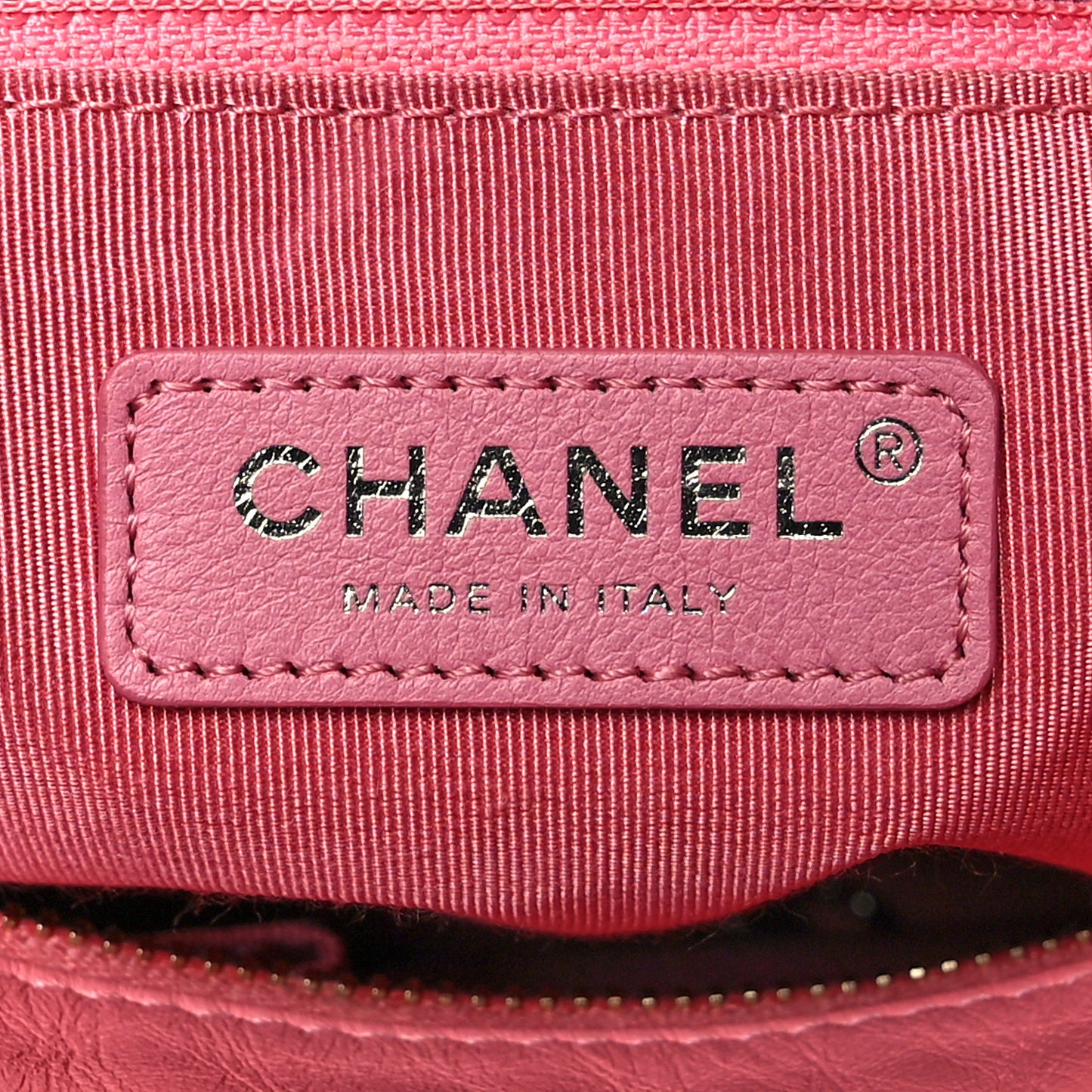 Aged Smooth Calfskin Quilted Medium Gabrielle Logo Hobo Pink