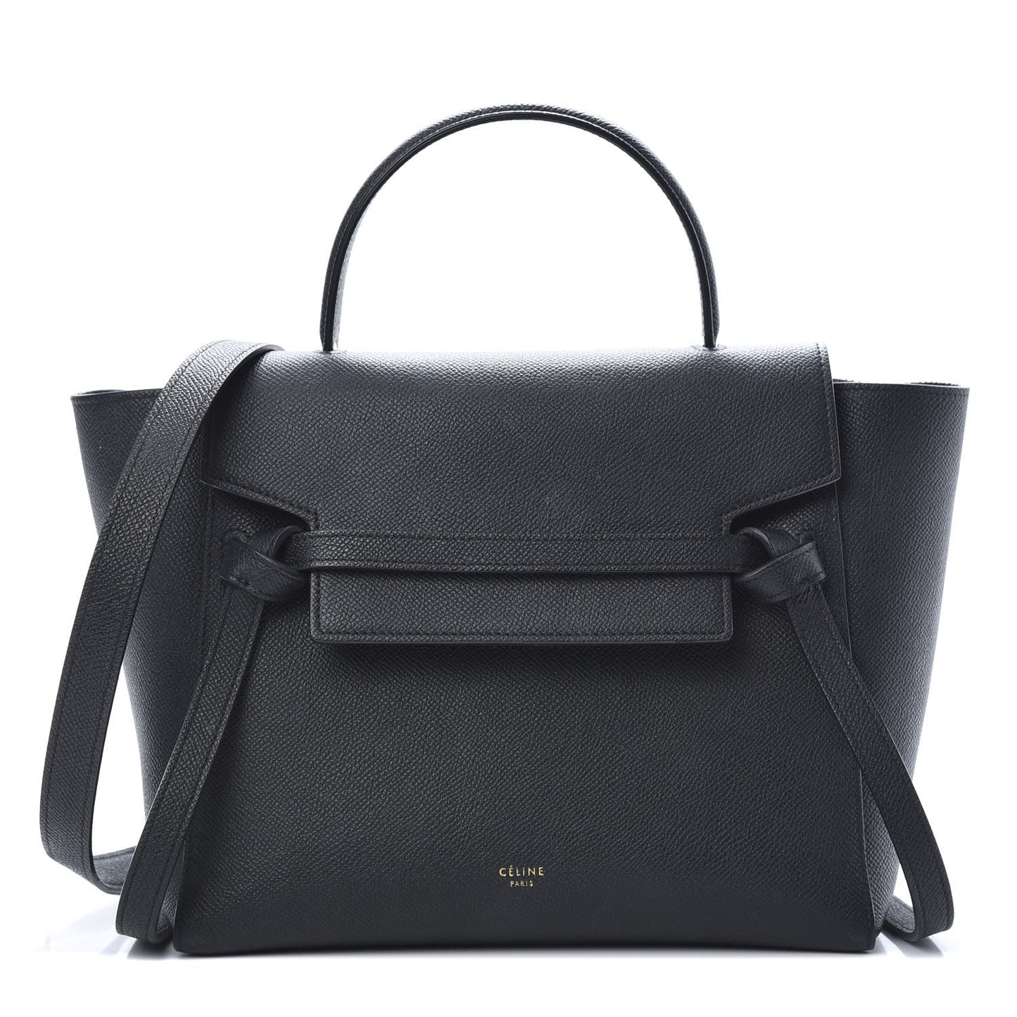 Grained Calfskin Micro Belt Bag Black