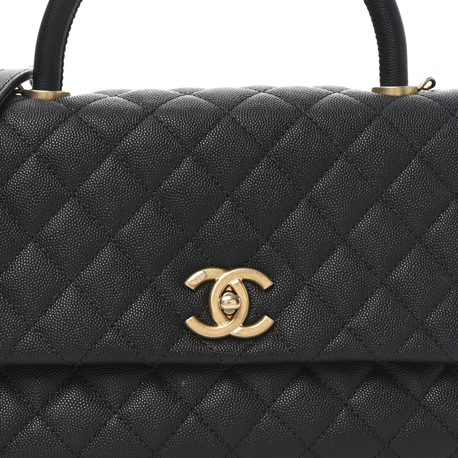Chanel Caviar Quilted Small Coco Handle Flap Black 8 of 11