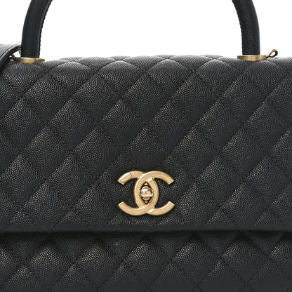 Chanel Caviar Quilted Small Coco Handle Flap Black 8 of 11