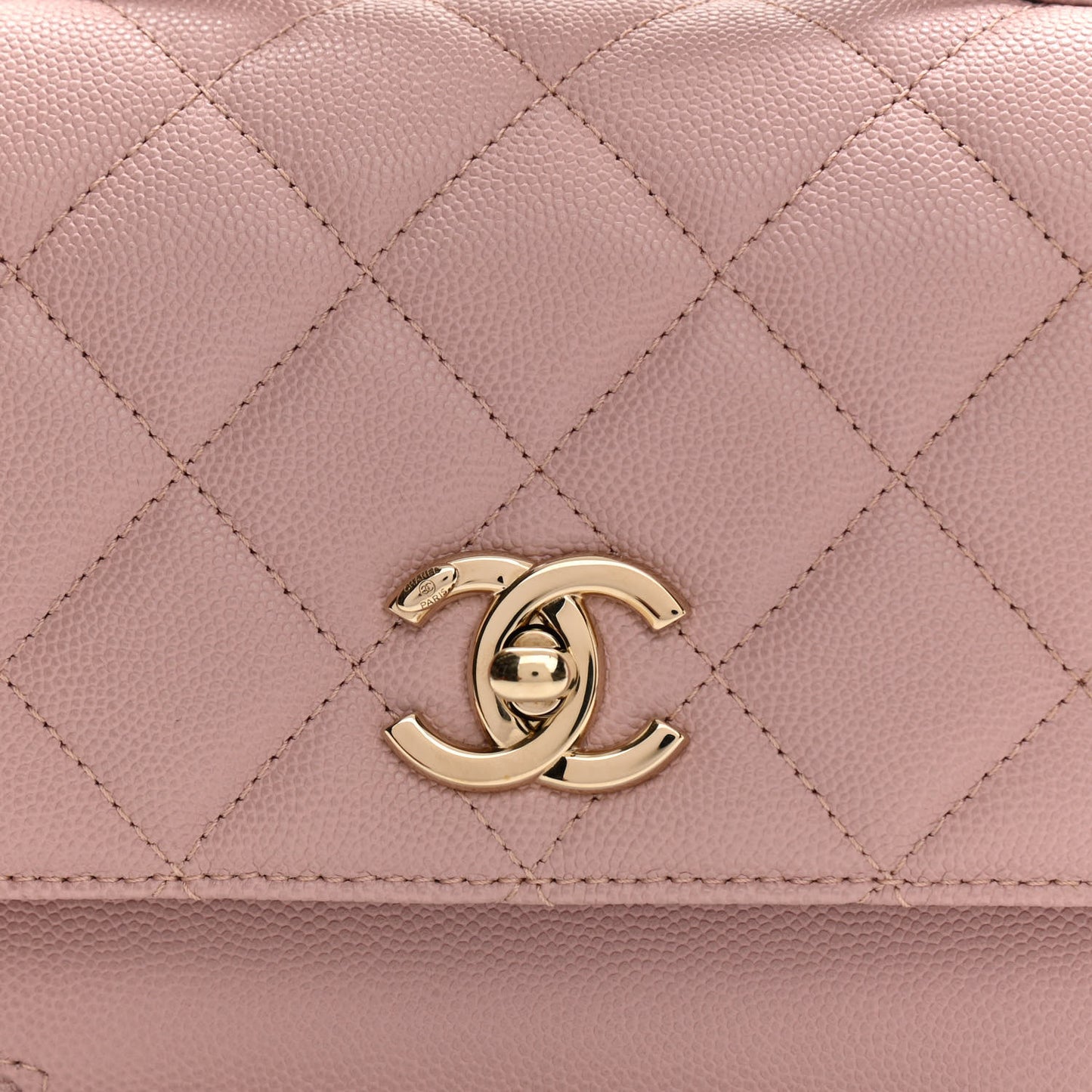 Caviar Quilted Small Business Affinity Flap Light Pink