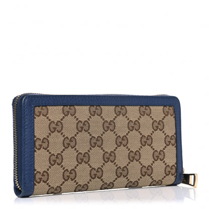 Gucci Monogram Zip Around Wallet Blue 2 of 5