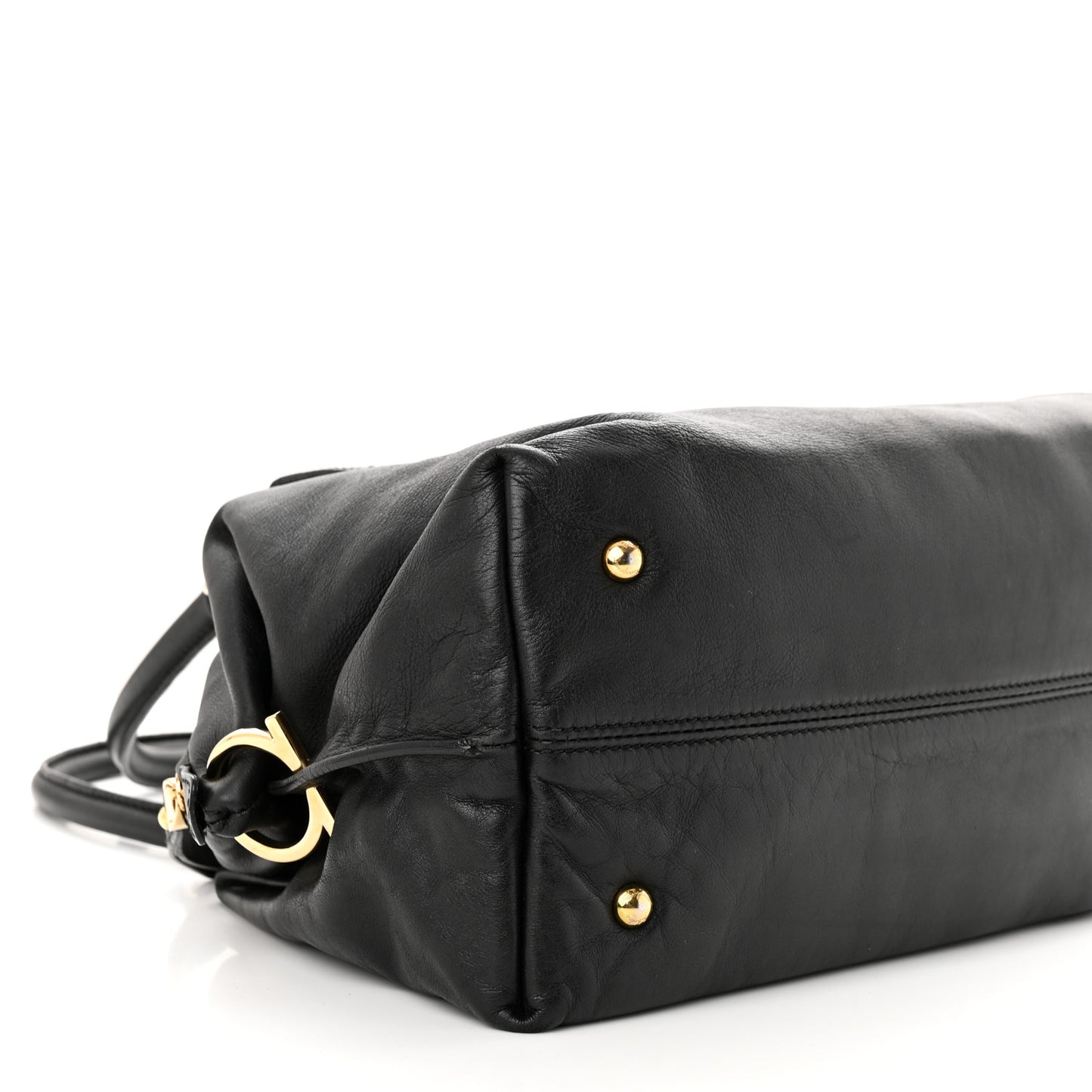 Calfskin Sofia Satchel Black