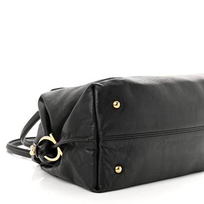 Salvatore Ferragamo Calfskin Sofia Satchel Black 8 of 15