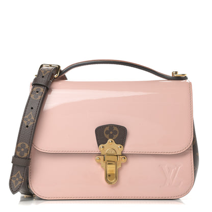 Louis Vuitton Patent Calfskin Monogram Cherrywood BB Rose Ballerine 1 of 12