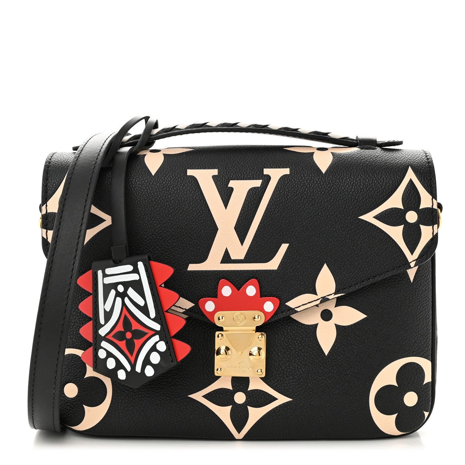 Louis Vuitton Empreinte Monogram Giant Crafty Pochette Metis Black Creme 1 of 10