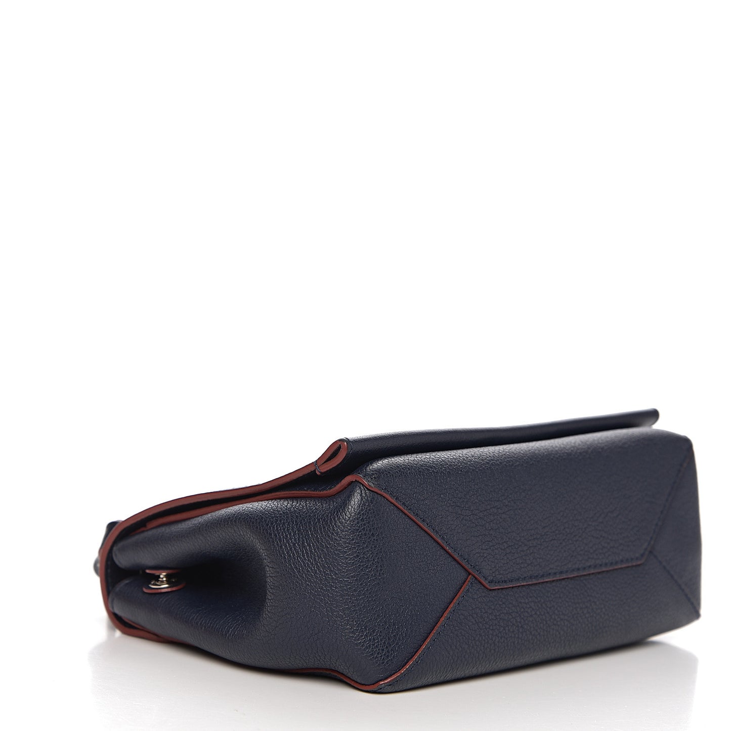 Calfskin Lockme II Chain Bag BB Marine Rouge