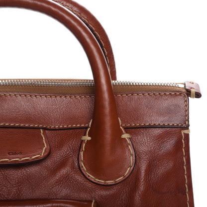 Chloe Calfskin Edith Satchel Whiskey 10 of 12