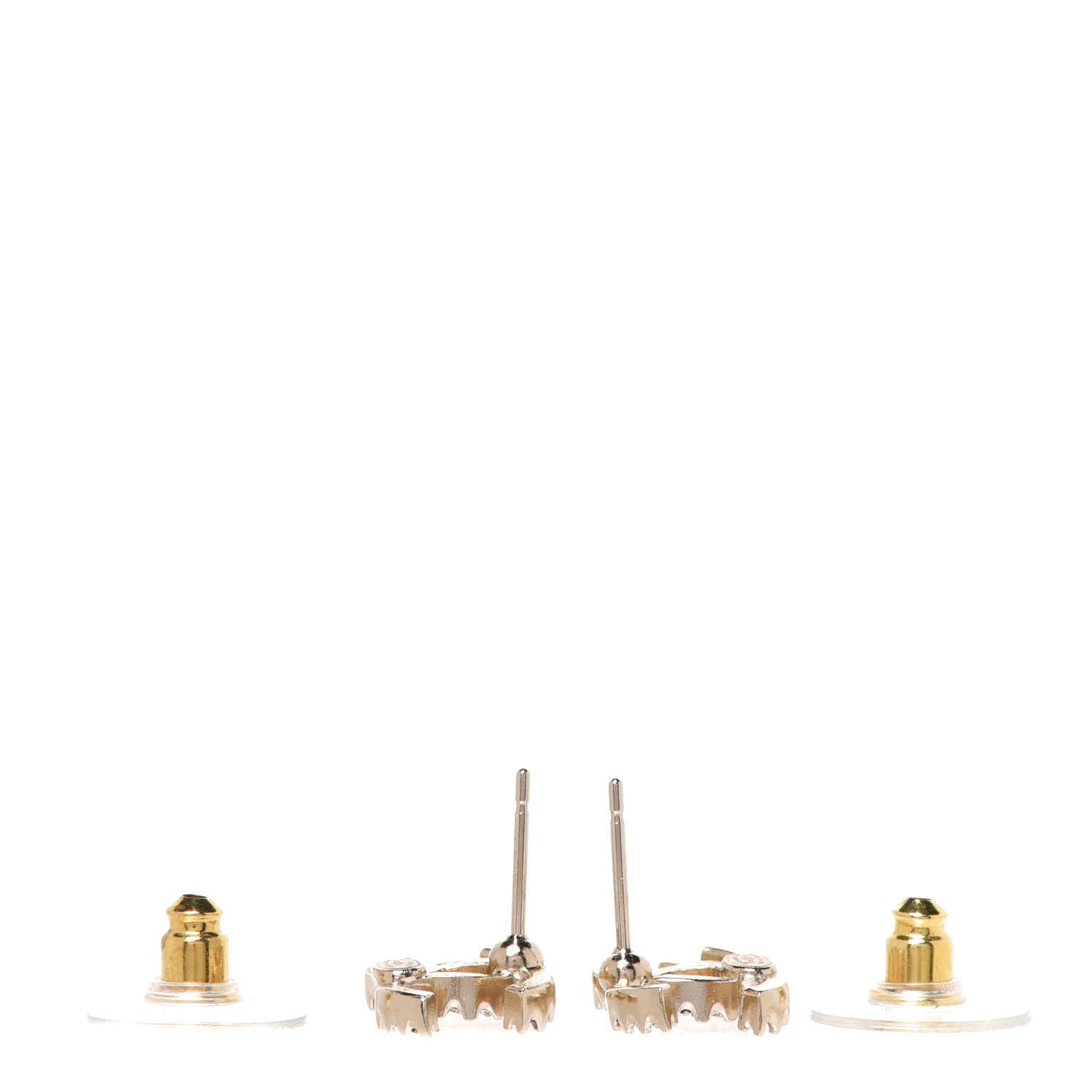Chanel Crystal CC Starfall Earrings Gold 3 of 5