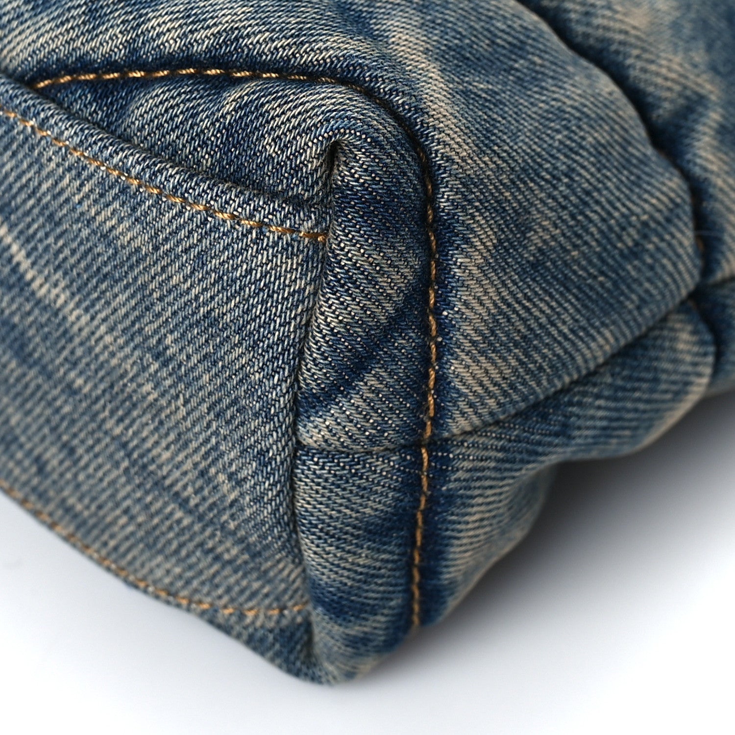 Saint Laurent Denim Quilted Toy Loulou Puffer Monogram Chain Satchel Blue Cinnamon 7 of 7