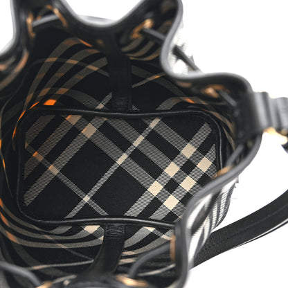 Burberry Check Mini Bucket Bag Black Calico 5 of 10