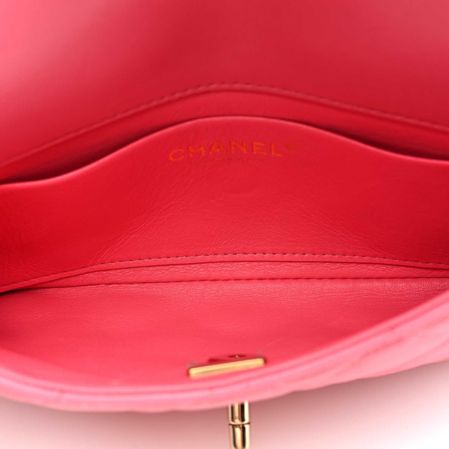 Chanel Lambskin Quilted CC Pocket Clutch With Chain Pink 6 of 19