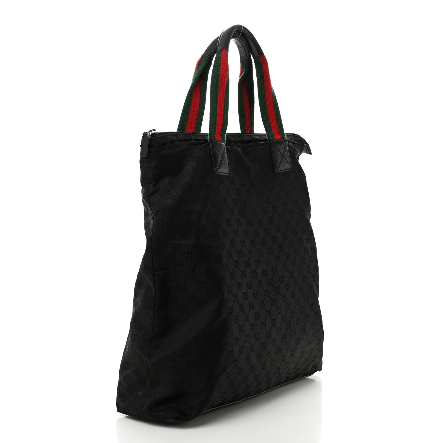 Gucci GG Monogram Large Web Handle Vertical Tote Black 3 of 11