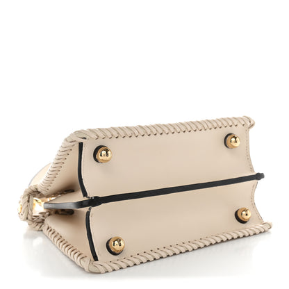 Fendi Vitello King Shiny Nappa Intreccio Petite Peekaboo I SEE U Satchel  Camelia 4 of 10