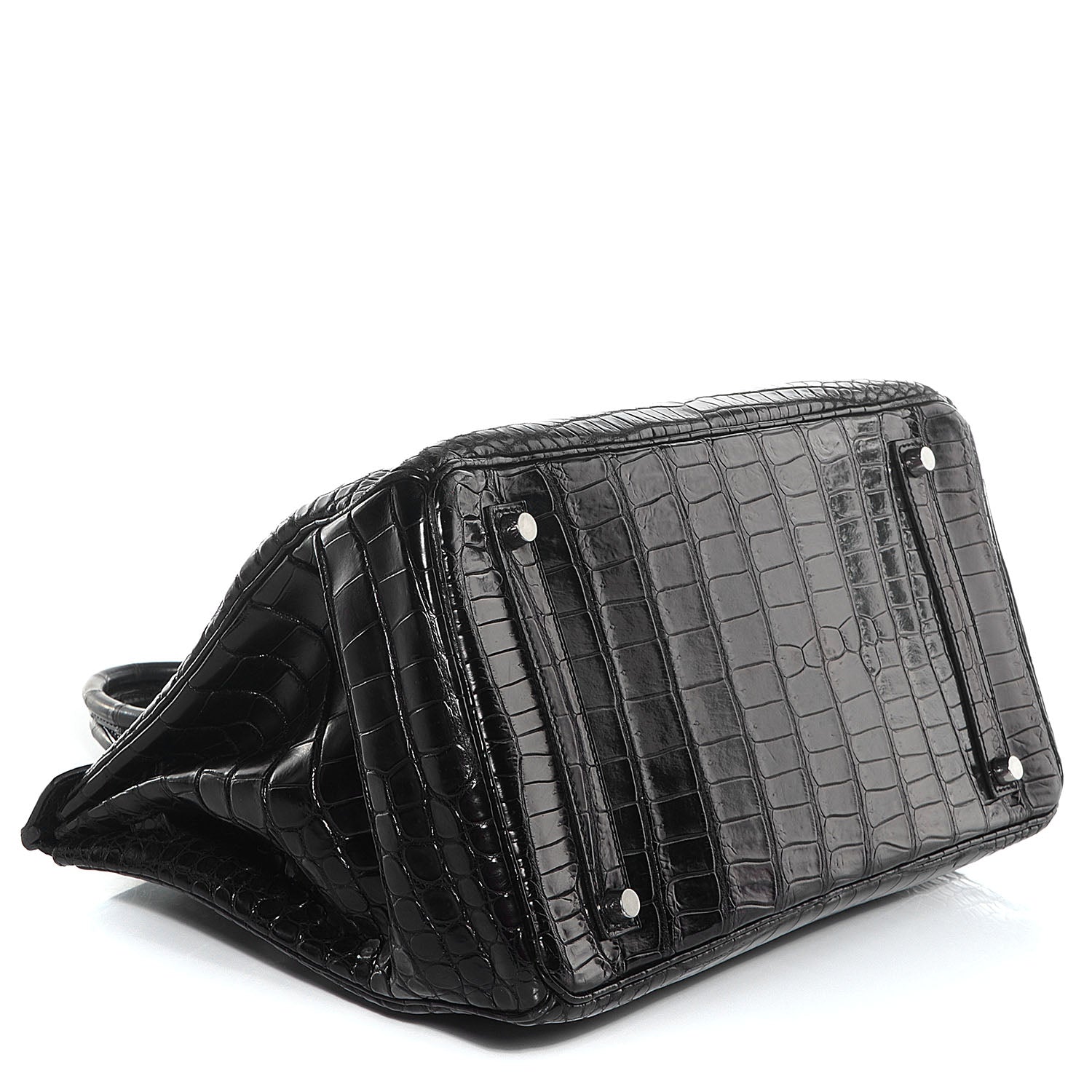 Hermes Matte Porosus Crocodile Birkin 35 Black 18 of 30
