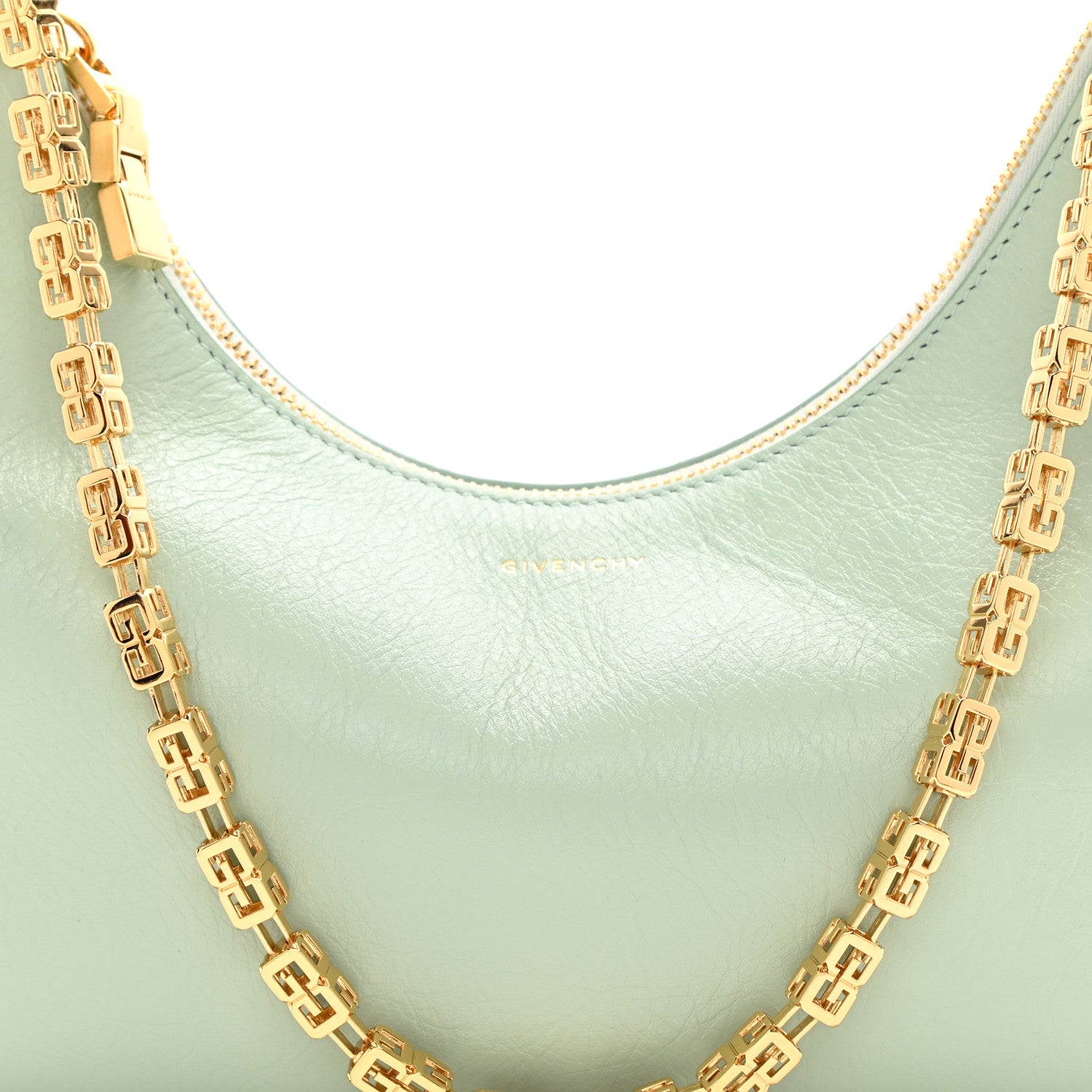 Givenchy Smooth Calfskin Small Moon Cut Out Shoulder Bag Celadon 8 of 8