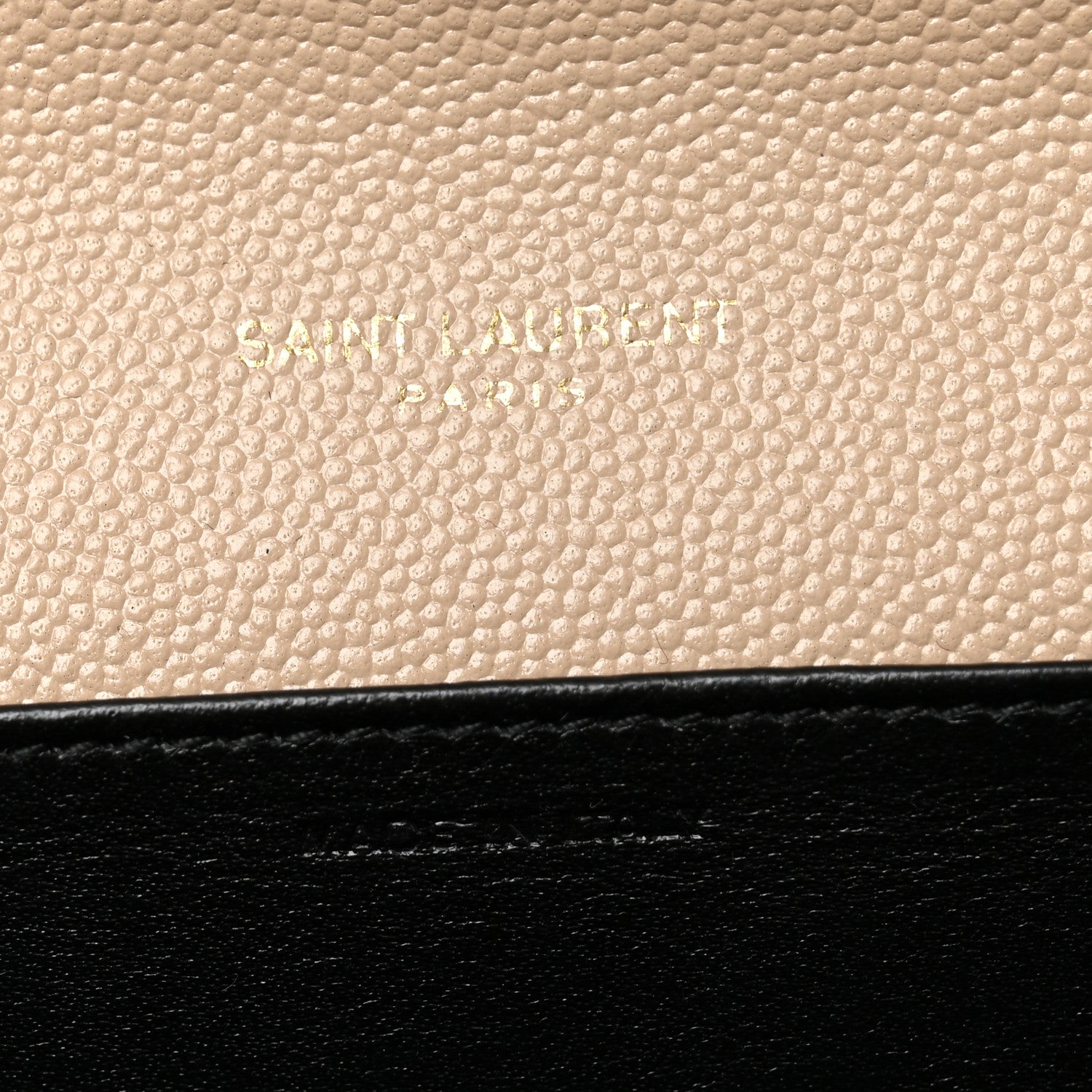 Saint Laurent Grain De Poudre Monogram Uptown Chain Wallet Dark Beige 6 of 10
