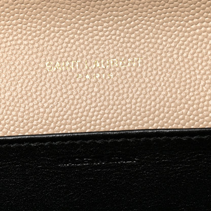 Saint Laurent Grain De Poudre Monogram Uptown Chain Wallet Dark Beige 6 of 10