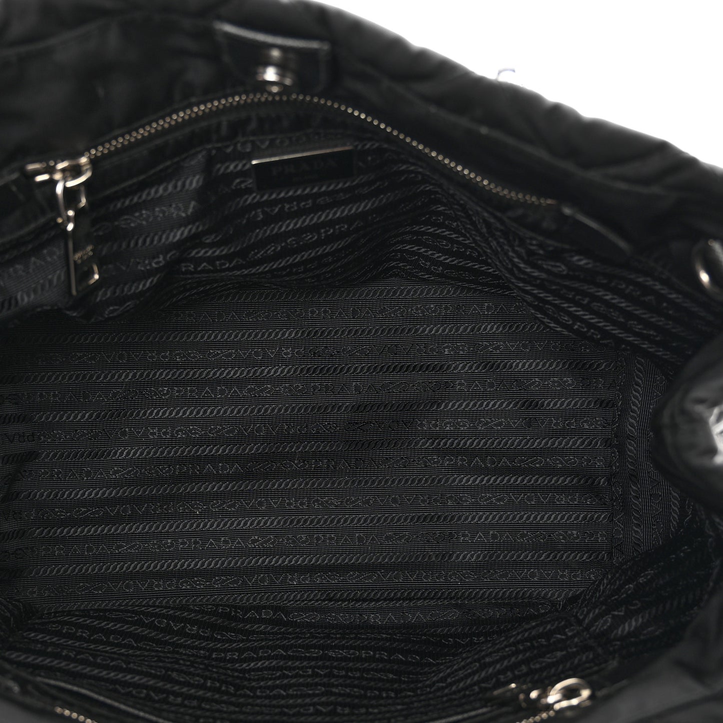 Nylon Tessuto Impuntu Quilted Tote Black