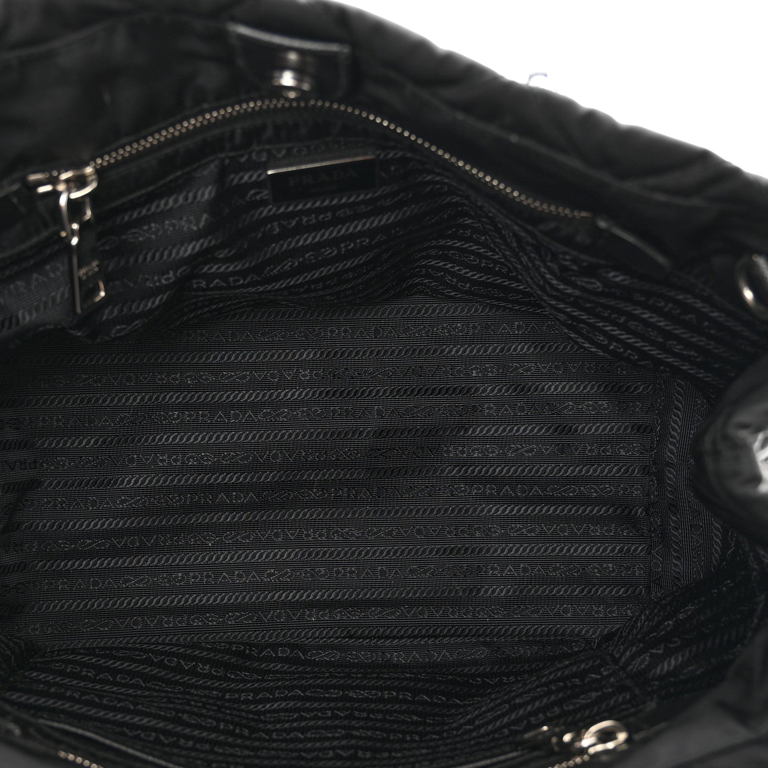 Prada Nylon Tessuto Impuntu Quilted Tote Black 6 of 9