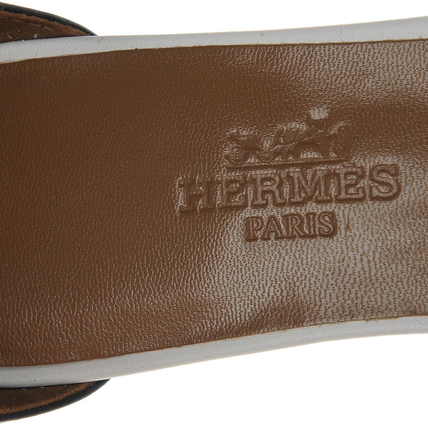 Hermes Box Calfskin Manege Sandals 36 Natural White Black 7 of 8