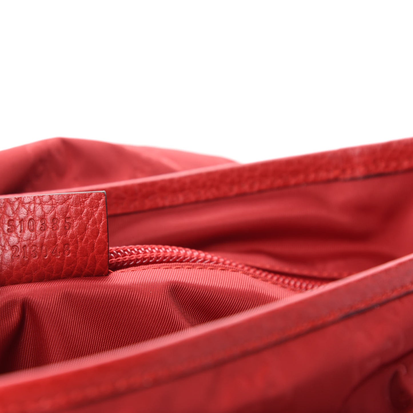 Nylon Monogram Double Buckle Flap Messenger Bag Vibrant Red