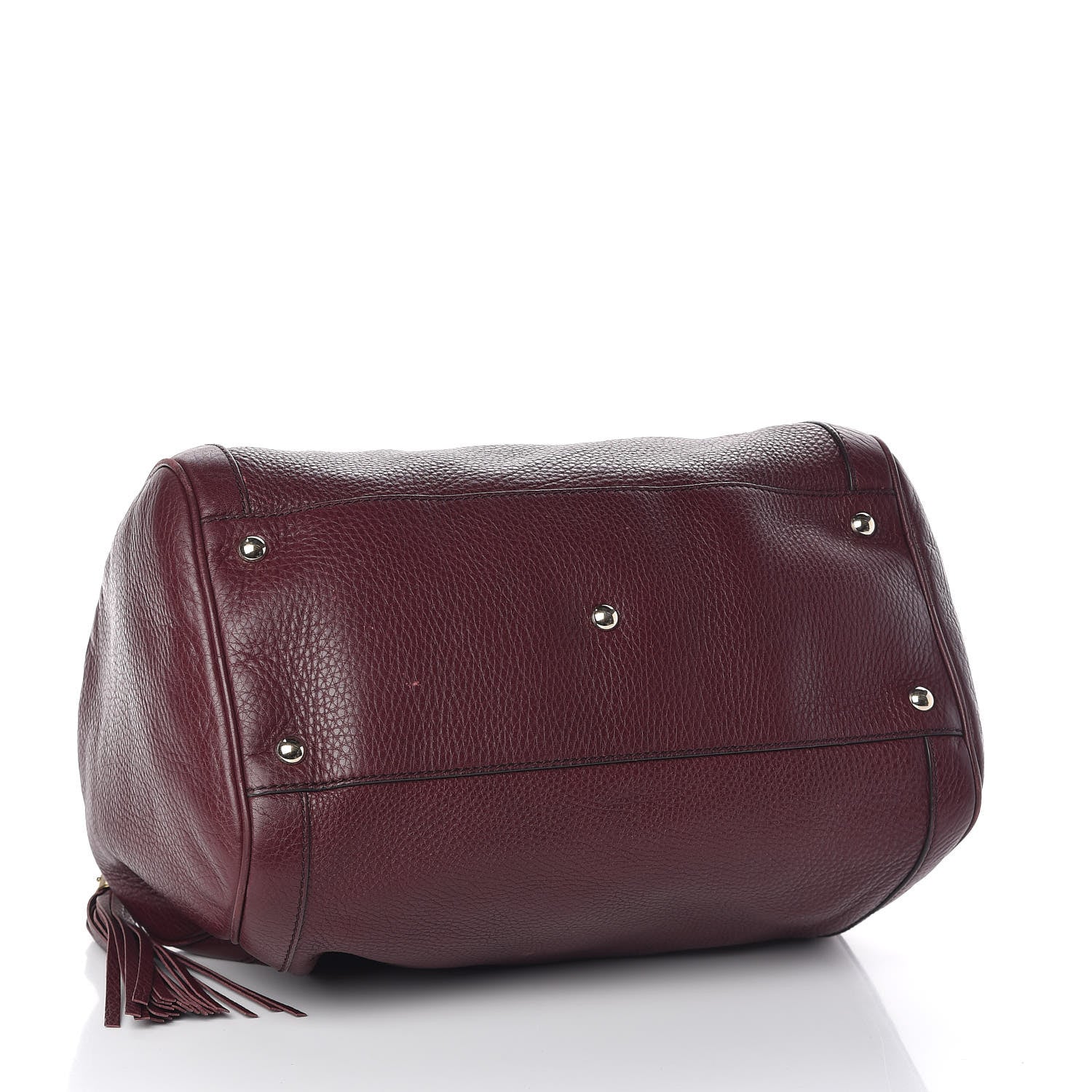 Gucci Pebbled Calfskin Medium Soho Boston Burgundy 4 of 14