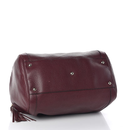 Gucci Pebbled Calfskin Medium Soho Boston Burgundy 4 of 14