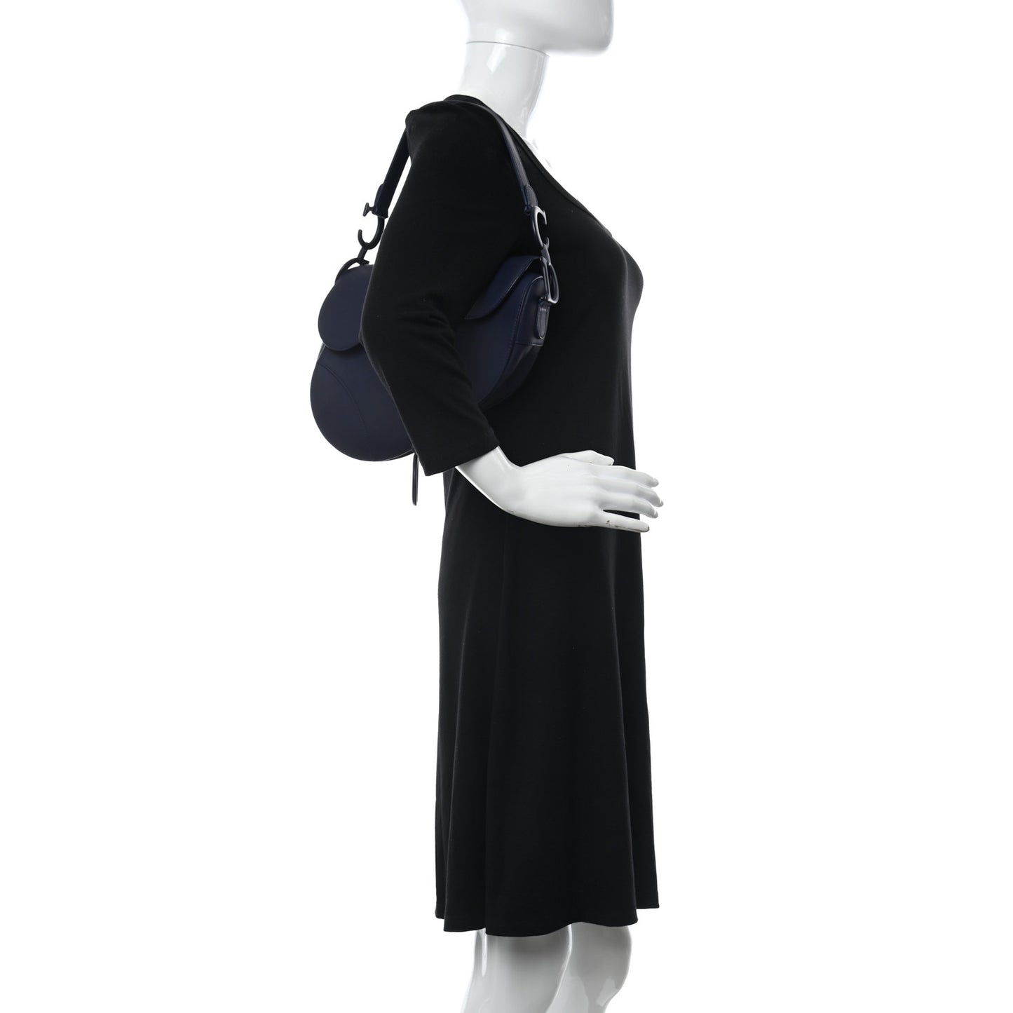 Ultra Matte Calfskin Saddle Bag Blue