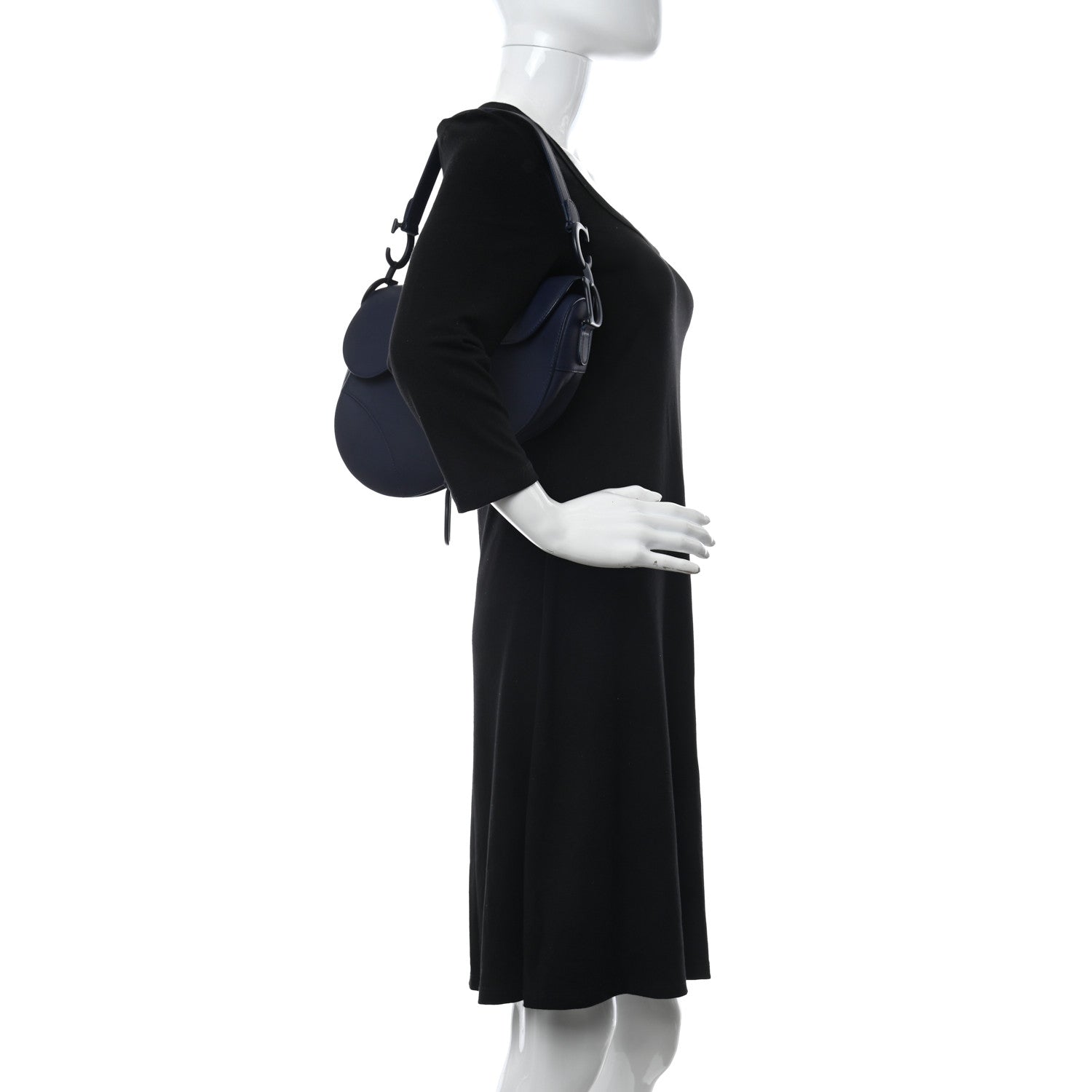 Christian Dior Ultra Matte Calfskin Saddle Bag Blue 2 of 11