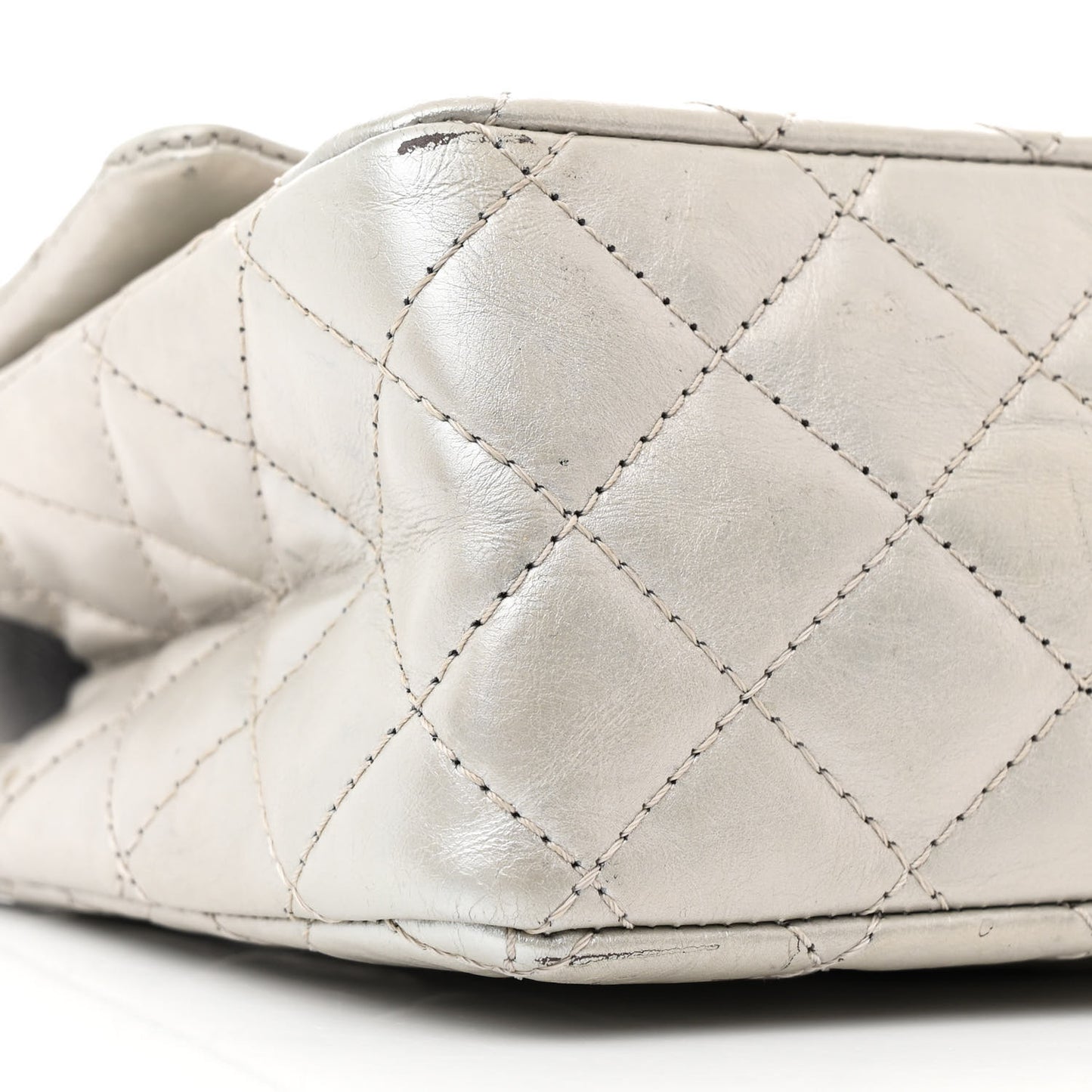 Metallic Lambskin Quilted 2.55 Reissue 226 Flap Silver