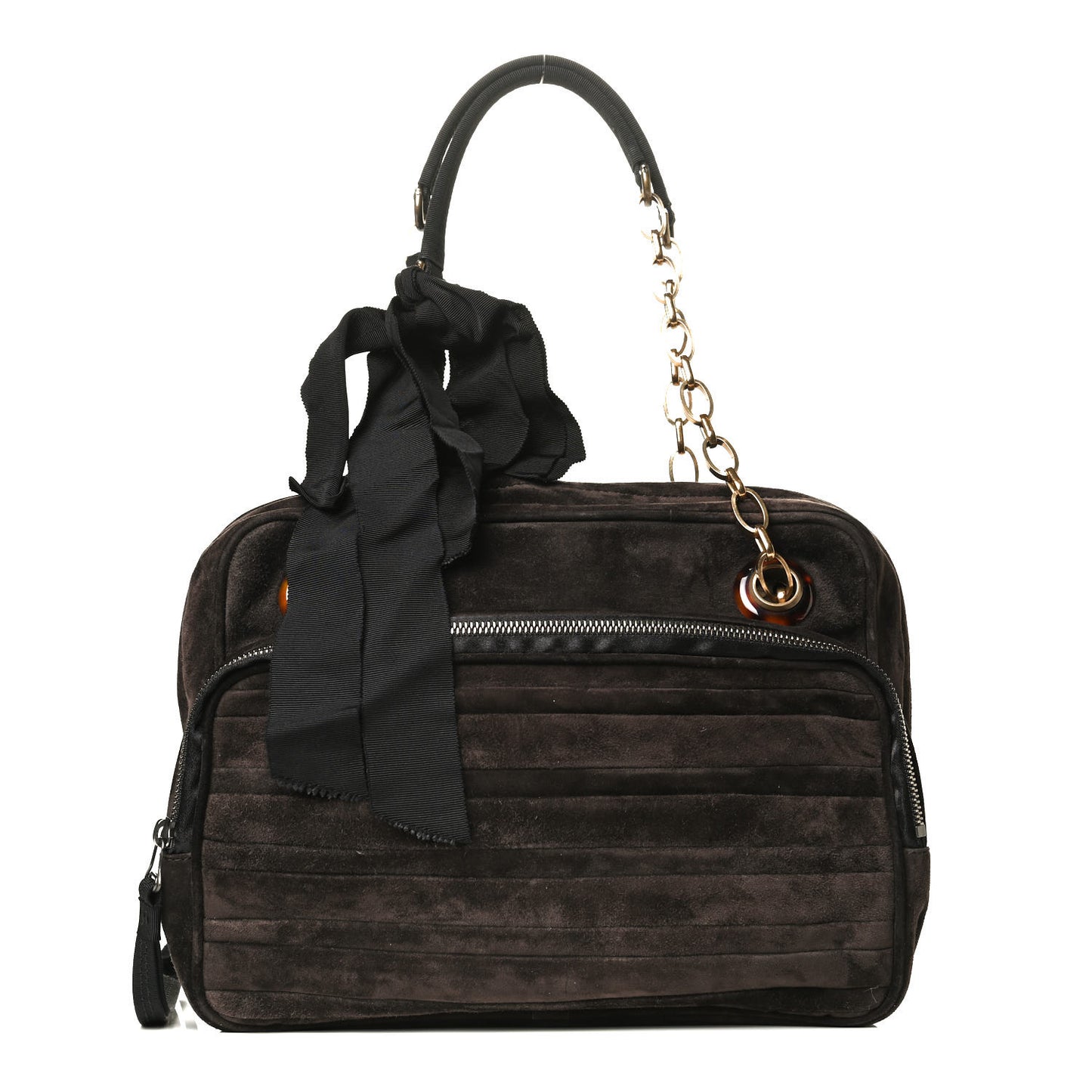 Suede Shoulder Bag Brown