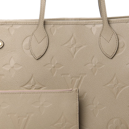 Louis Vuitton Empreinte Monogram Giant Neverfull MM Tourterelle 9 of 10