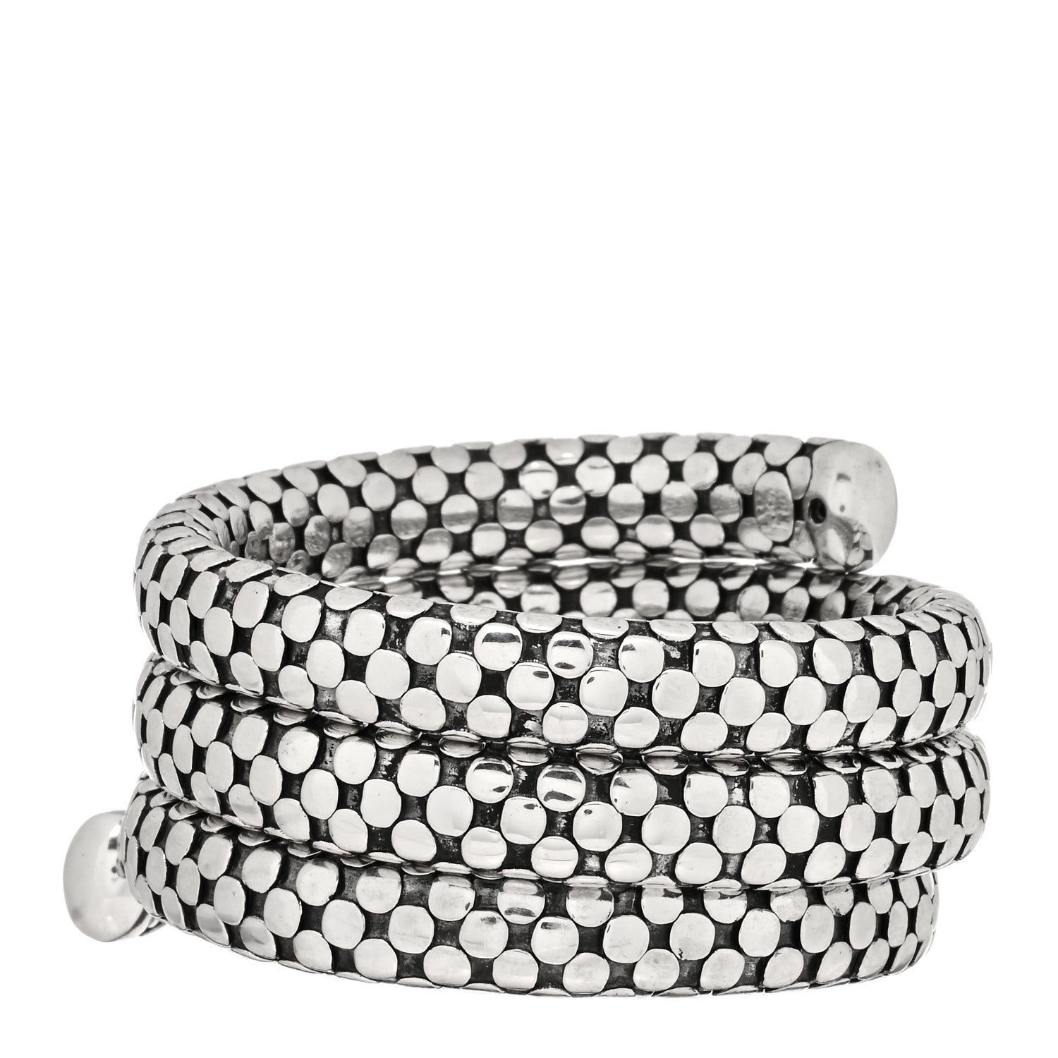 John Hardy Sterling Silver Dot Triple Coil Bracelet 1 of 3