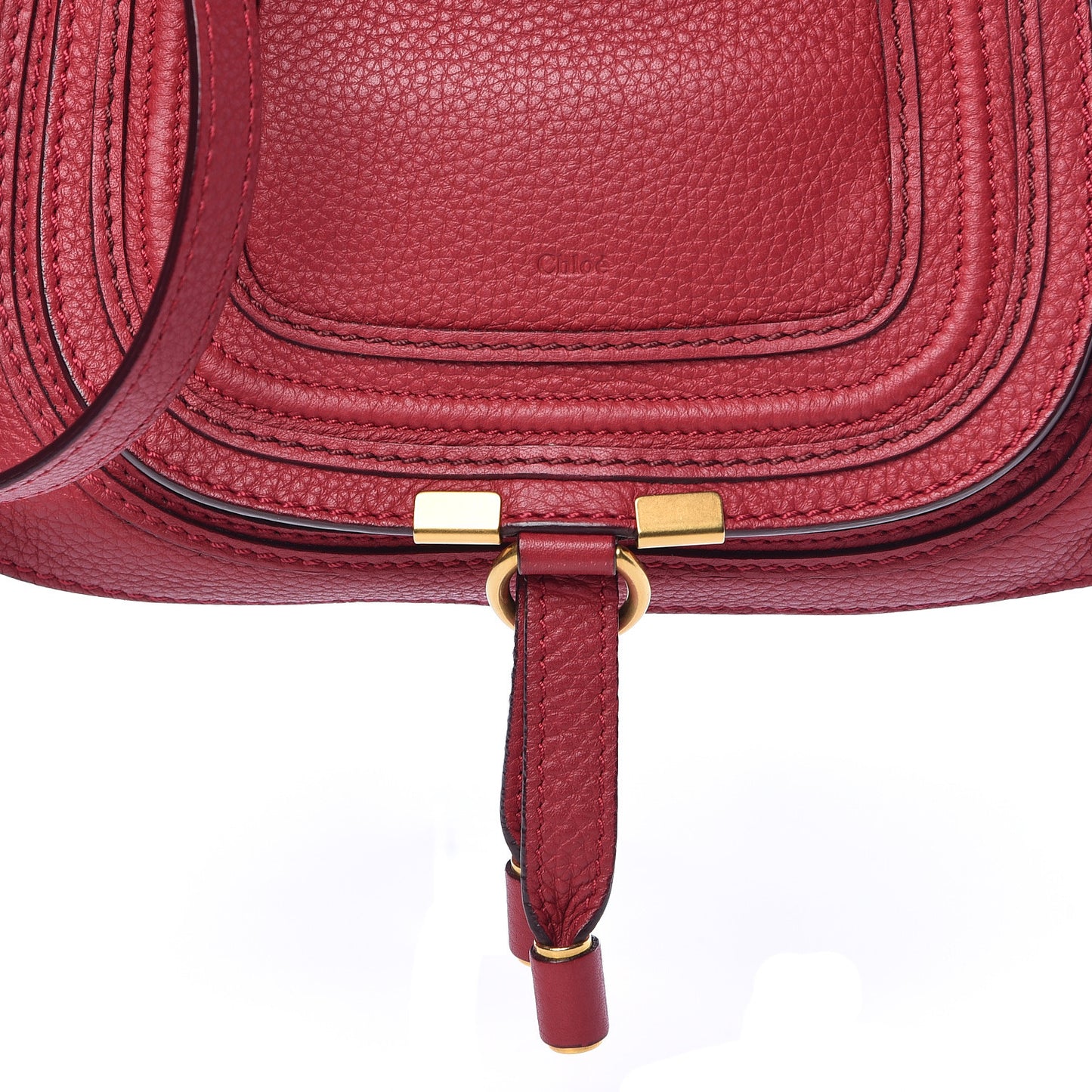 Calfskin Mini Marcie Satchel Garnet