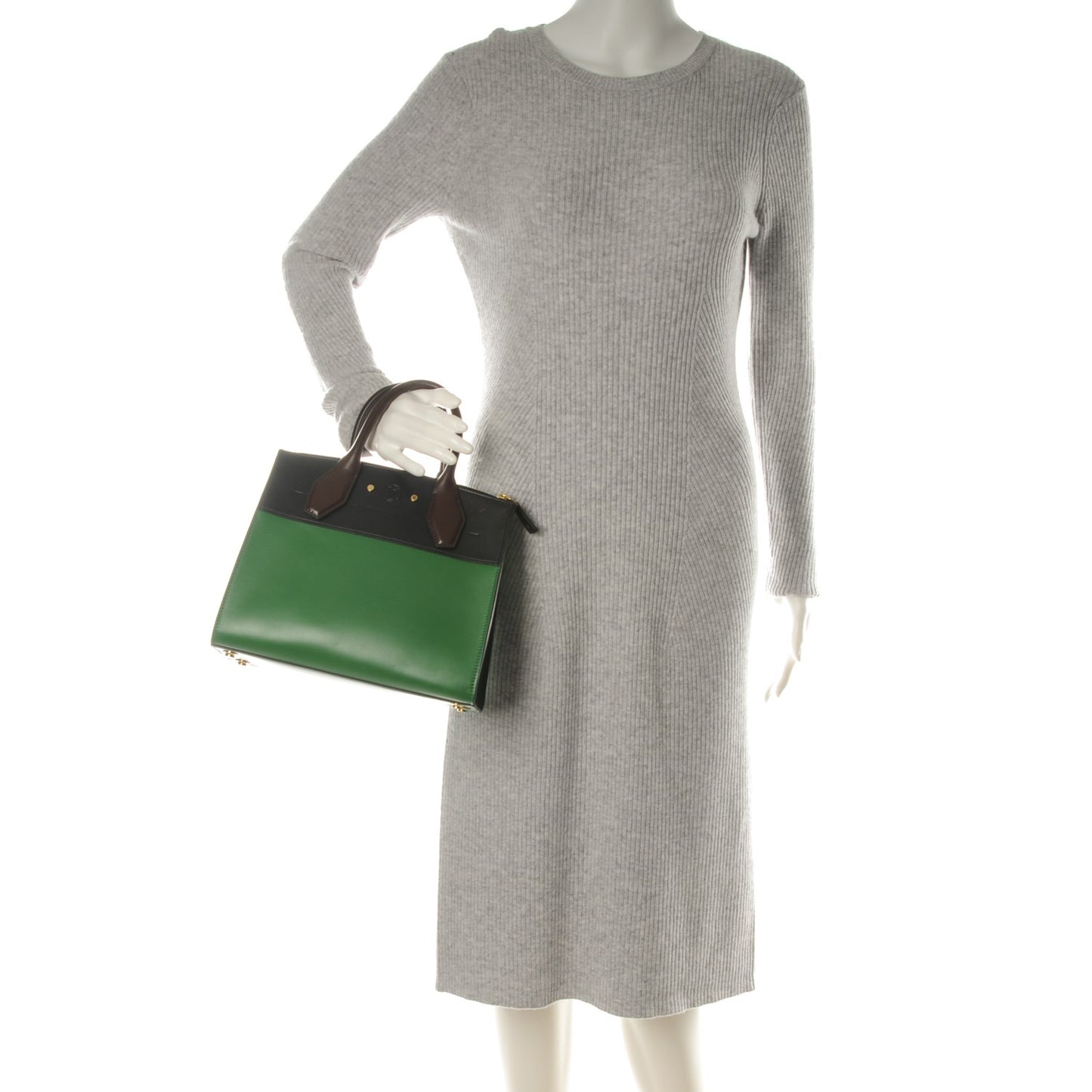 Calfskin City Steamer PM Noir Vert Acide