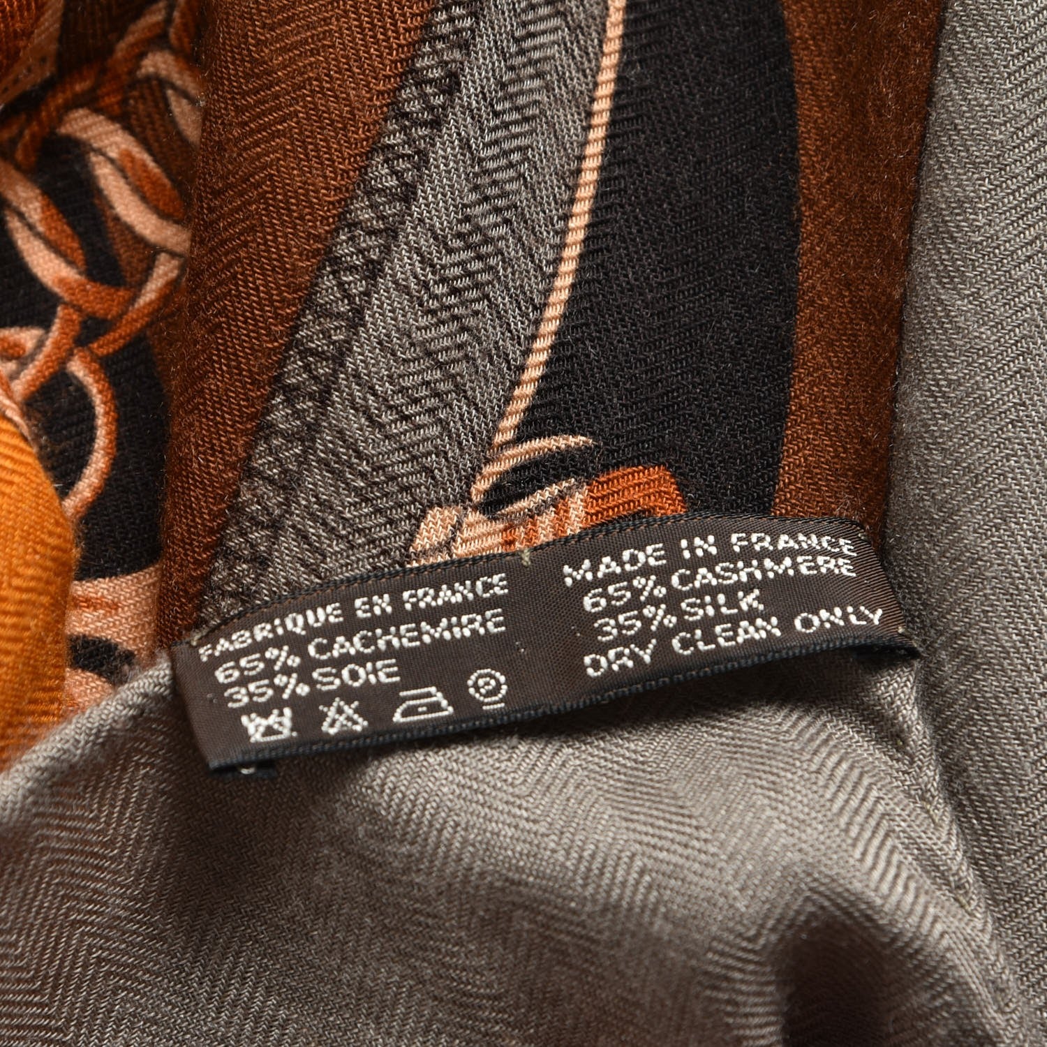 Hermes Cashmere Silk Eperon D'Or Shawl 140 7 of 7