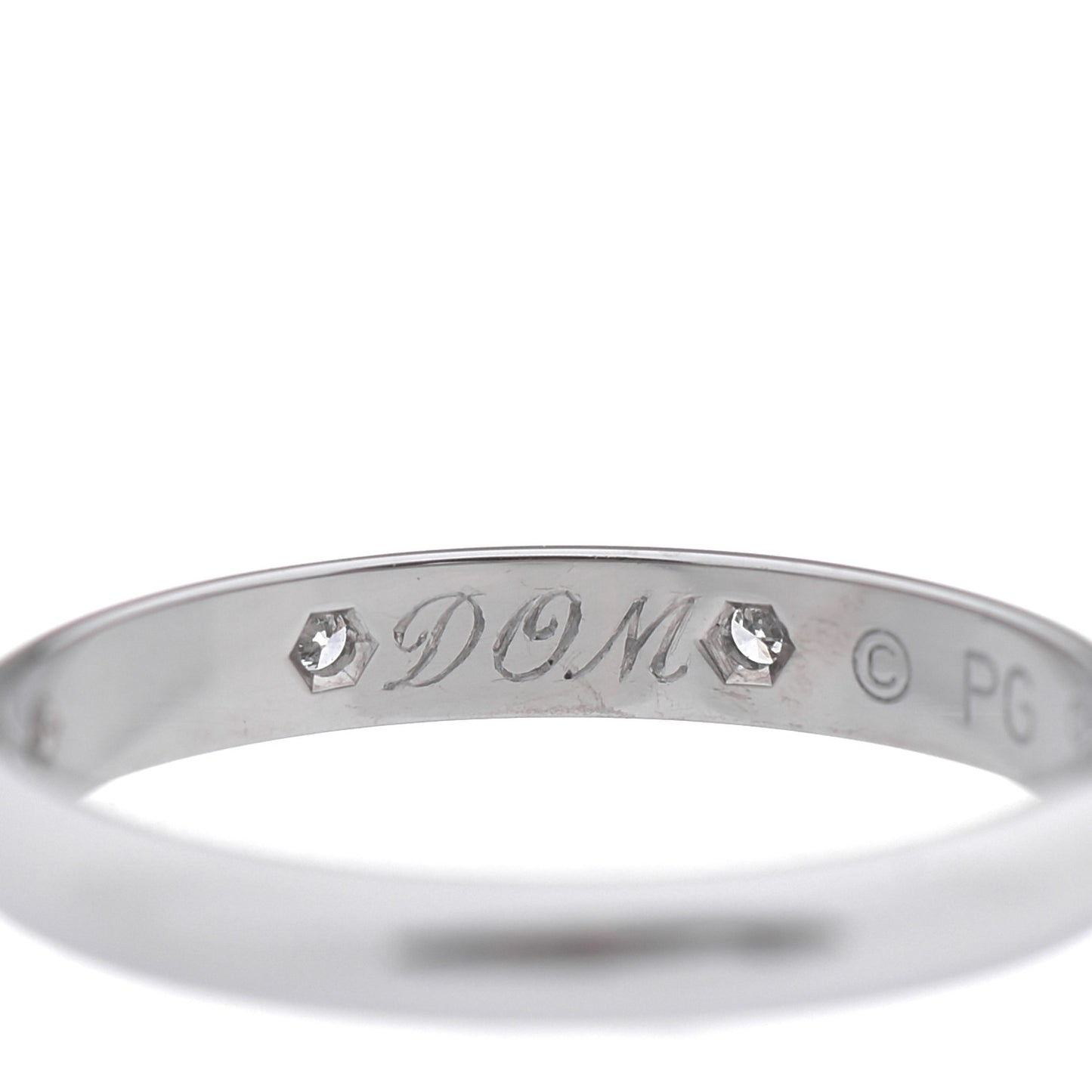 Platinum 3 Diamond 2.6mm 1895 Wedding Band Ring 50 5.25