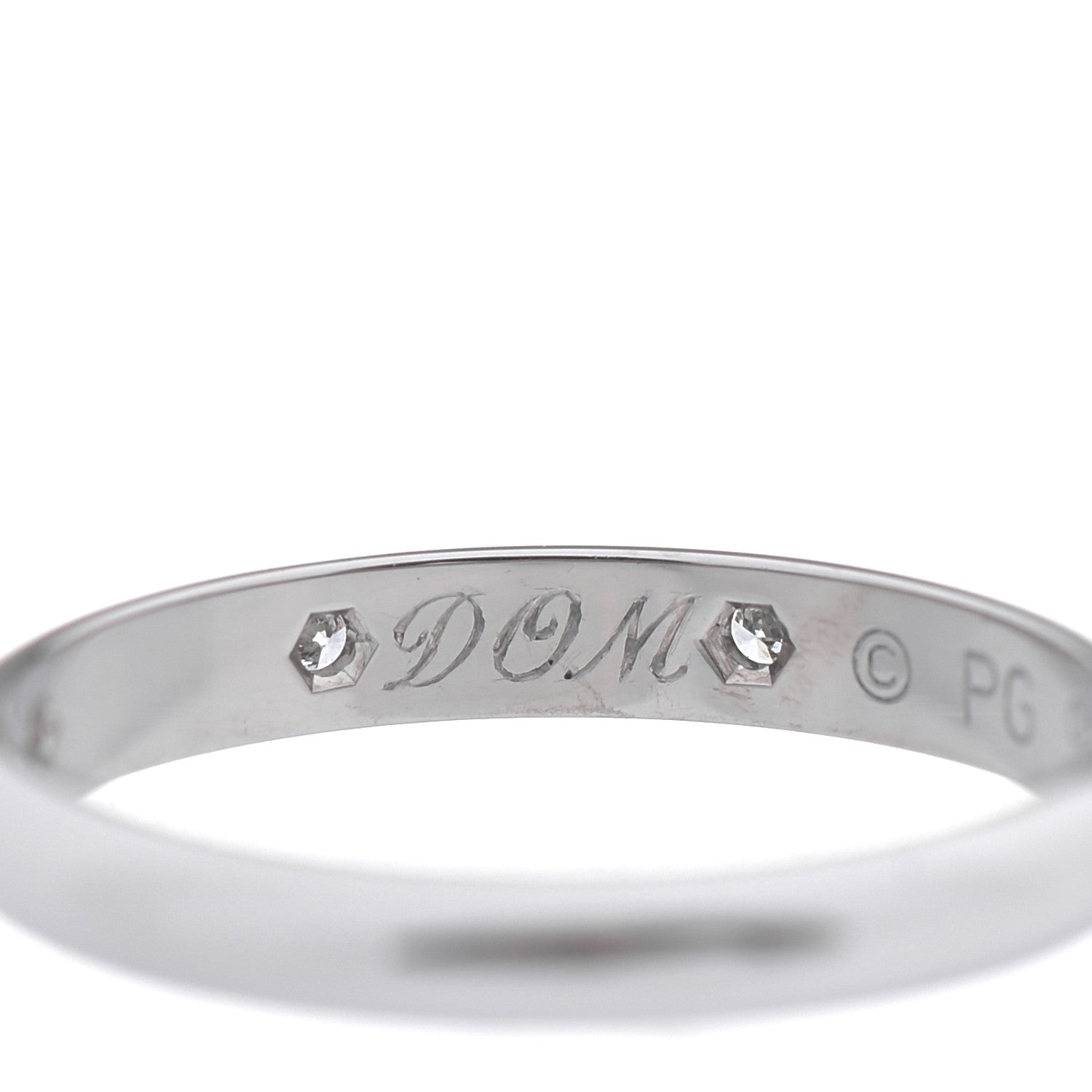 Cartier Platinum 3 Diamond 2.6mm 1895 Wedding Band Ring 50 5.25 8 of 8