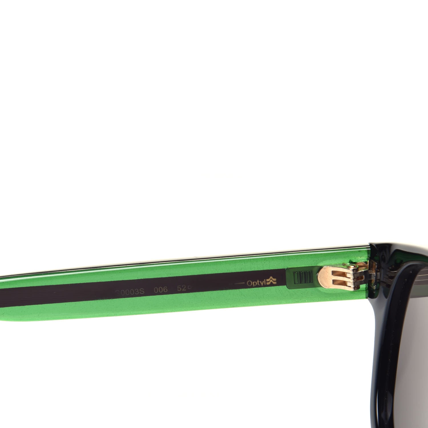Gucci Acetate Web Sunglasses GG 0003S Black Green 5 of 7