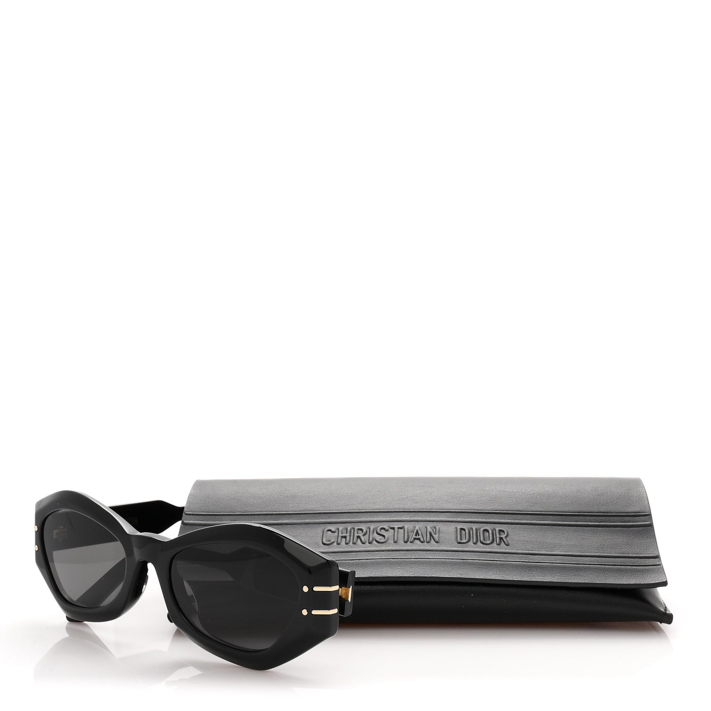 Acetate DiorSignature B1U Butterfly Sunglasses Black