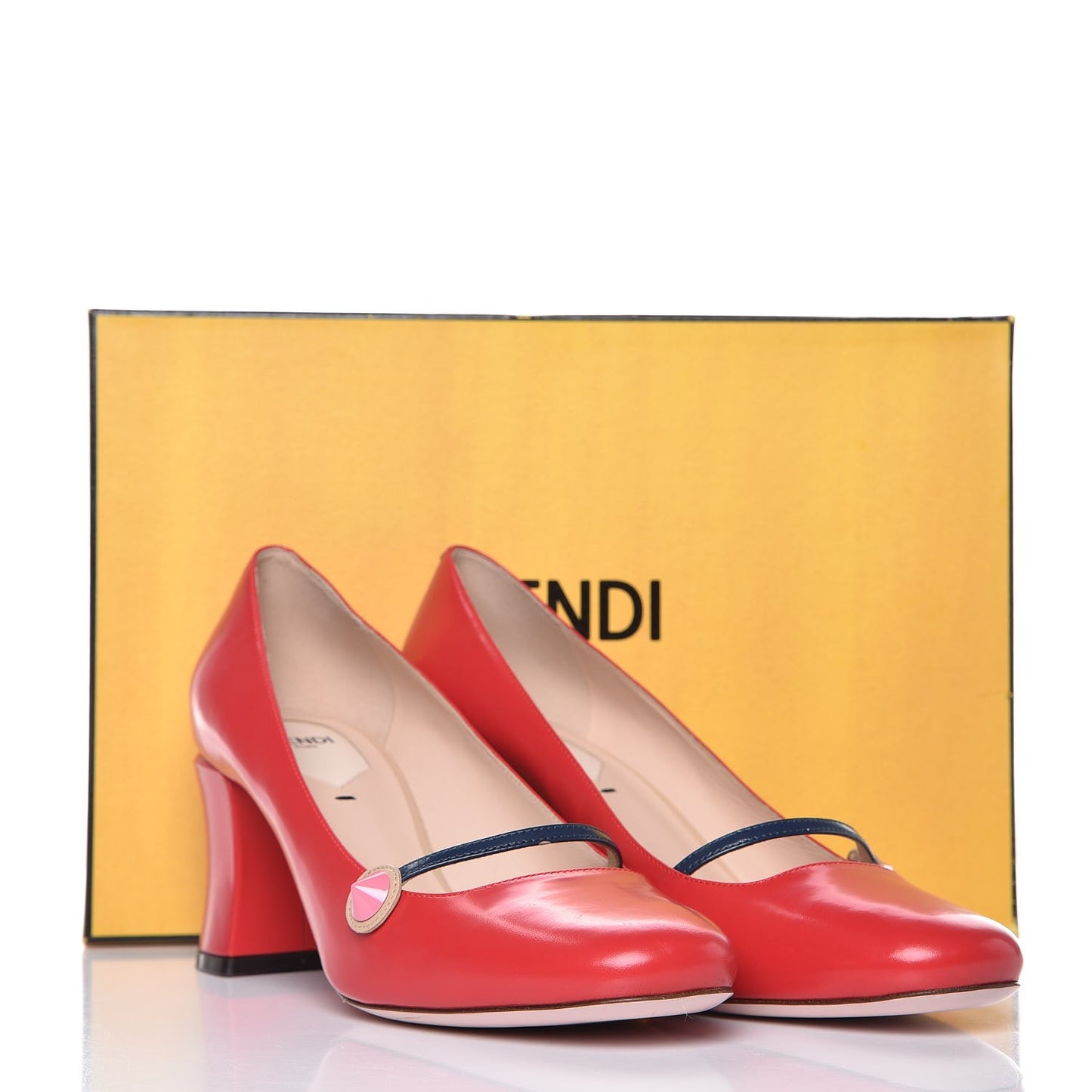 Calfskin Rainbow Mary Jane Pumps 39 Flame Sand
