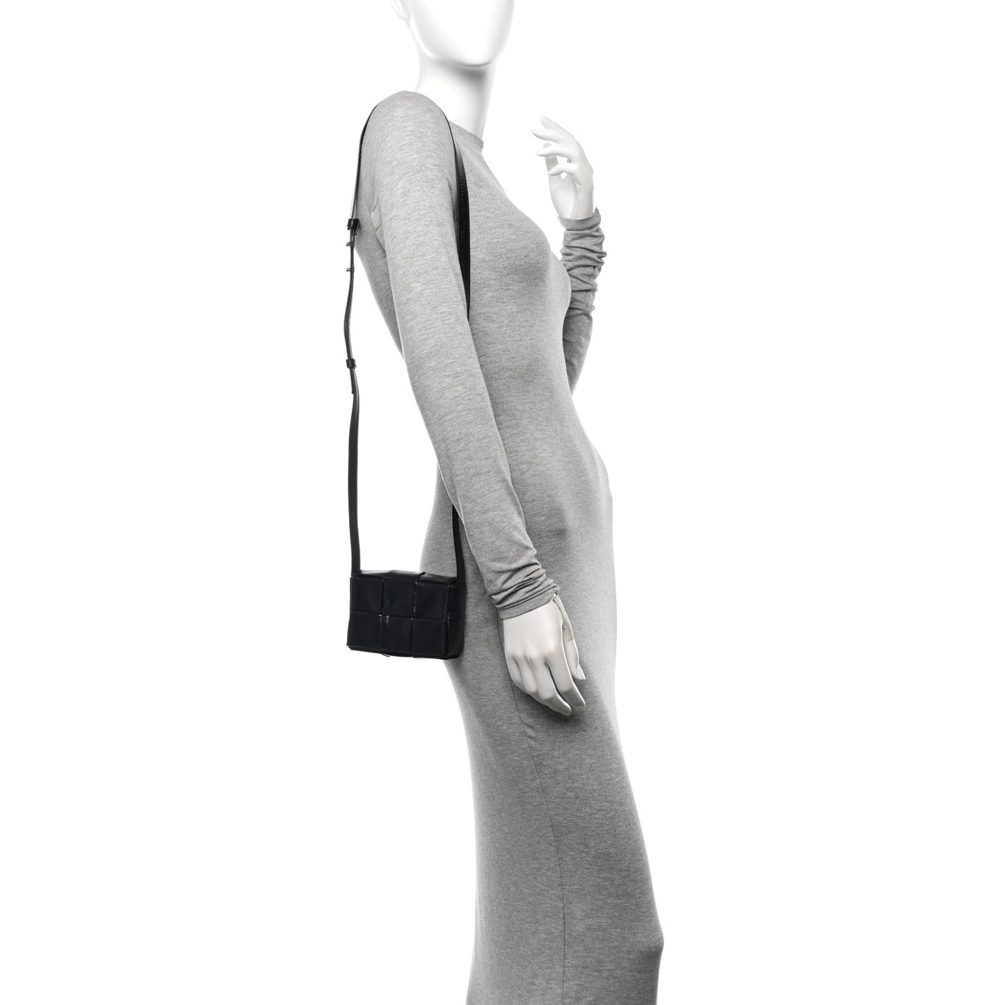 Lambskin Maxi Intreccio Candy Cassette Crossbody Bag Black