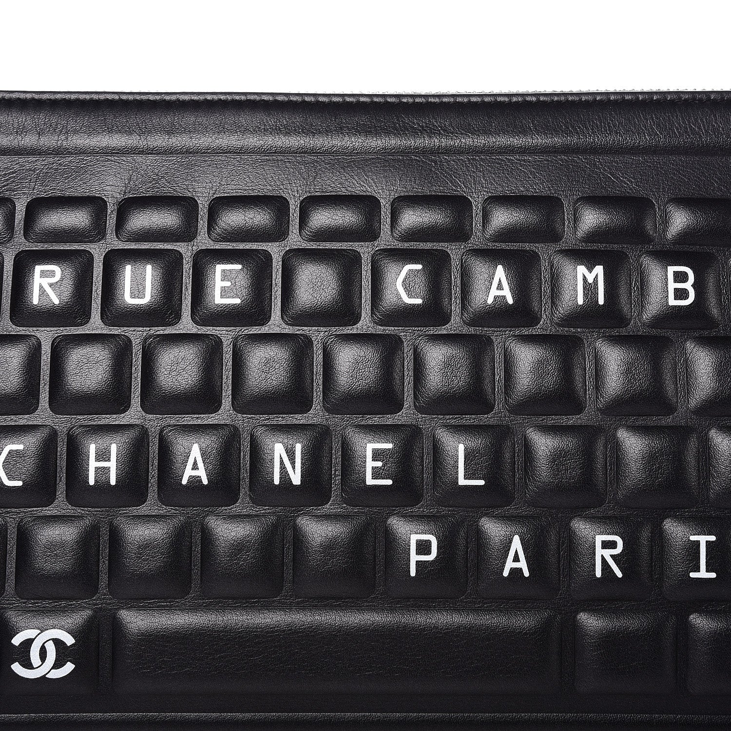 Chanel Metallic Calfskin Keyboard Pouch Black 10 of 11