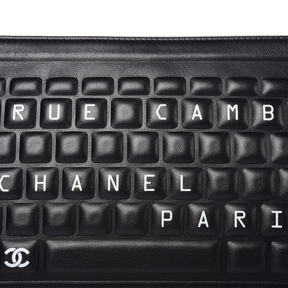 Chanel Metallic Calfskin Keyboard Pouch Black 10 of 11