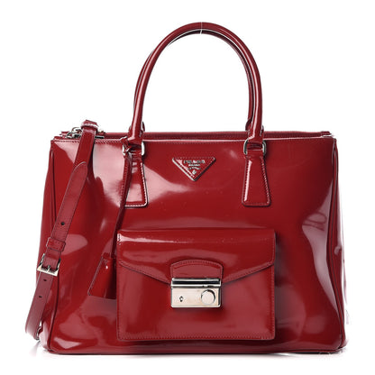 Prada Spazzolato Front Pocket Tote Rubino 1 of 9