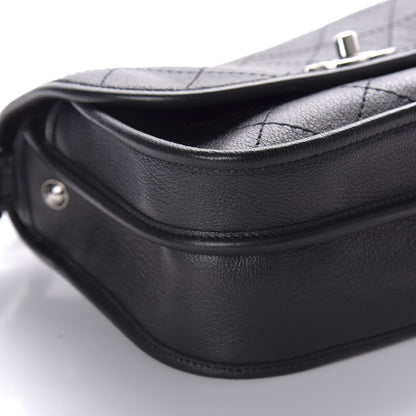 Chanel Calfskin Quilted Jungle Stroll Messenger Bag Black 8 of 9