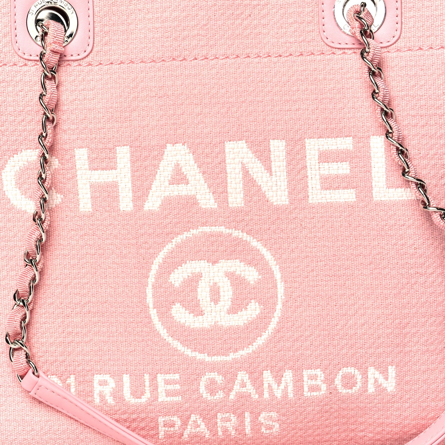 Chanel Mixed Fibers Small Deauville Tote Pink 8 of 10